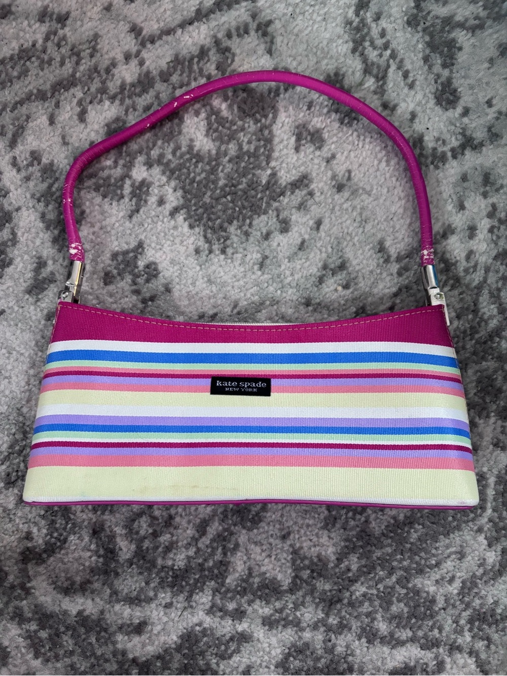 kate spade Pink Multi-Stripe Wristlet Shoulder Bag